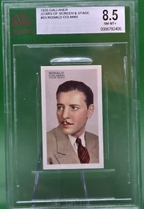 1935 Gallaher Stars Ronald Colman #33 - BVG 8.5 NM-MT+ - Picture 1 of 2