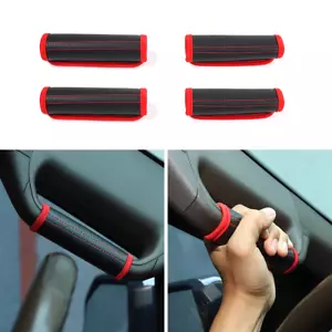 4x Top Roll Bar Grab Handle Covers Protective Case for Ford F150 2015+ Leather - Bild 1 von 7