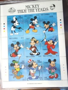 Disney Mickey Thru the Years - International Collectors Society Gambia Stamps - Picture 1 of 1