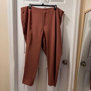 A New Day Terracotta Stretch Elastic Waist Dress Pants Workwear Plus Size 26 - Picture 1 of 4