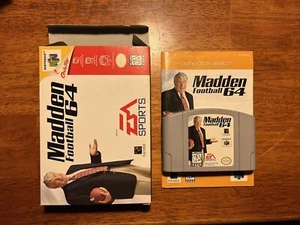 Nintendo 64 N64 Madden Football 64 Video Game With Box / Manual (Missing Insert) - Picture 1 of 12