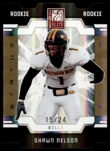 2009 DONRUSS ELITE STATUS GOLD SHAWN NELSON RC 15/24 BUFFALO BILLS #191 DIE-CUT - Picture 1 of 2