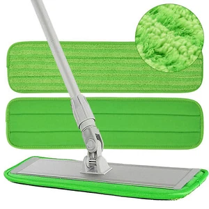 Floor Mop Cleaning Pads Washable Reusable Dust Mop Pads for 14-16 Inch Flat Mop - Picture 1 of 9