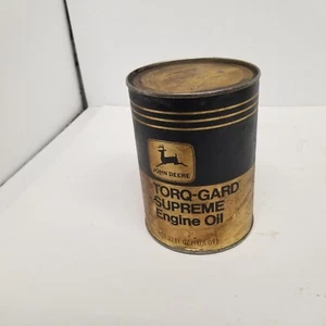 Vintage John Deere Toro-Gard Supreme Engine Oil 1 Quart Sealed Full Can - Picture 1 of 6