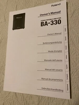Roland BA-330 Owner's Manual - includes 7 languages including English - Image 1 of 2