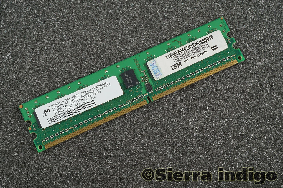 Micron MT9HTF6472AY-667F1 PC2-5300E-555-13-F0 512MB Server Memory RAM - Image 1 of 1