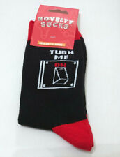 Turn Me On MENS SOCKS UK 7-11 Black Red ELECTRIC SWITCH PIC Romantic XMAS GIFT