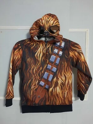 Star Wars Chewbacca Youth Boys Full Zip Hoodie w/Eye Holes Size 6 Disney - Image 1 of 4