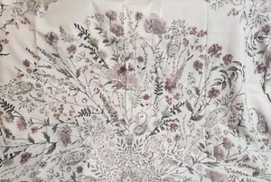 En Vogue 100% Cotton Floral Shower Curtain 65x72 - Picture 1 of 3