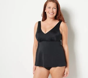 Kim Gravel x Badeanzüge für alle Gr. 22 W fließendes Tankini Oberteil nur schwarz A480669 - Bild 1 von 2