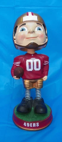 " Forever " Vtg. San Francisco ( 00 ) 49ers Spring Feet Bobblehead NFL Football Cover
