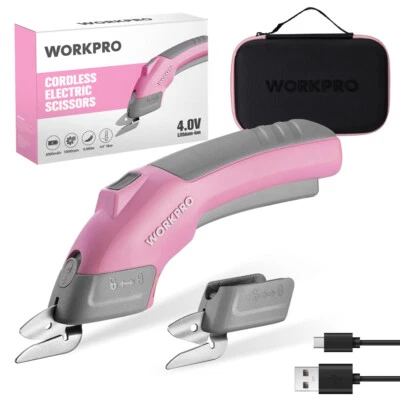 WORKPRO 4V Cordless Electric Scissors 2 blade Rechargeable Powerful shear Cutter - Image 1 of 4