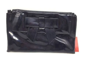 Loni British Handmade Clutch Shoulder / Shoulder Bag Faux Patent in Navy Blue - Picture 1 of 4