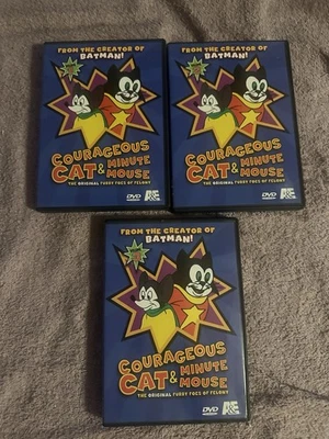 Courageous Cat & Minute Mouse 3 DVD Lot Volume 1 2 & 3 Rare Oop Like New Series - Image 1 of 4