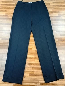 Gerard Darel Damen schwarz Nadelstreifen weite Hose Größe EUR 42 UK 14 Taille 31" - Bild 1 von 15