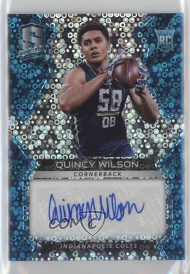 2017 Panini Spectra Neon Blue Prizm /75 Quincy Wilson #175 Rookie Auto RC - Image 1 of 2