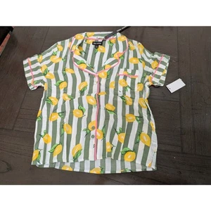 NWT Room Service Victoria Short Woven Pj Set In Lemonade Stand Stripe size S - Bild 1 von 5