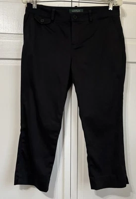 Pantalones cortos negros pequeños Lauren Ralph Lauren para mujer talla 4P Foto 1 de 4