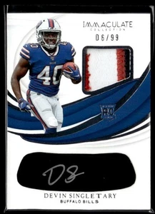 L43,697 - 2019 Immaculate Rookie Eye Black Auto Jersey #29 Devin Singletary /99 - Picture 1 of 2