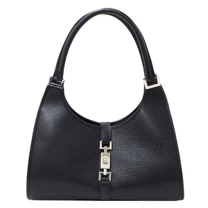 Bolso de Mano Gucci Jackie de Cuero Negro 002-1067 Bolso de Hombro con Bolsa para el Polvo - Imagen 1 de 16