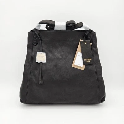 NWT Margot New York Marcy Black Noir Leather Marcy Tote, Shoulder Bag, Purse  - Image 1 of 4