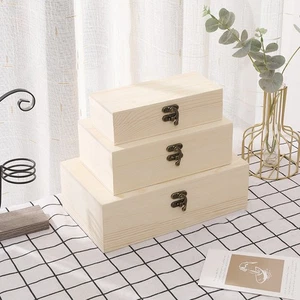 Pine Wood Decorative Jewelry Holder Desktop Box for Stylish Accessories - Picture 1 of 38