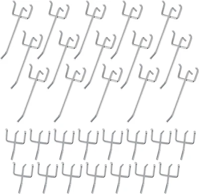 30 Pezzi Ganci per Pannelli Forati, Ganci Pannello Forato, Ganci per Pegboard in - Immagine 1 di 4