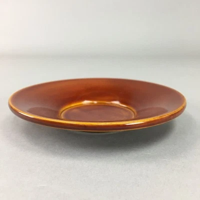 Japanese Wood Lacquer Drink Saucer Shunkei-Nuri Vtg Chataku Coaster Brown UR317 - Image 1 of 4