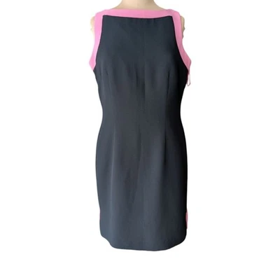 Vestido Vaina De Colección Amanda Smith Negro y Rosa Sin Mangas Para Mujer Talla 12 Atemporal LBD Foto 1 de 4
