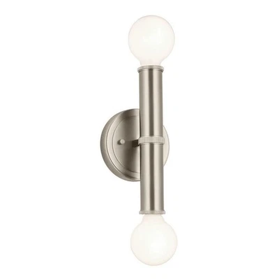 Torche 9.75 Inch 2 Light Wall Sconce in Brushed Nickel - Image 1 of 4