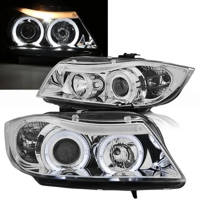 Scheinwerfer für BMW E90/E91 3er Angel Eyes chrom 03.2005-08.2008 - Bild 1 von 4