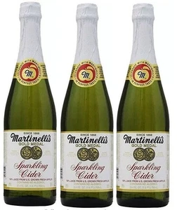 Martinelli's Sparkling Apple Cider Juice, 25.4oz Glass Bottle (Pack of 3) - Picture 1 of 3