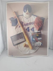 Hank Aaron No. 10 Hammerin' Hanks Collector Picture poster Memorabilia 1993 MLB - Picture 1 of 9