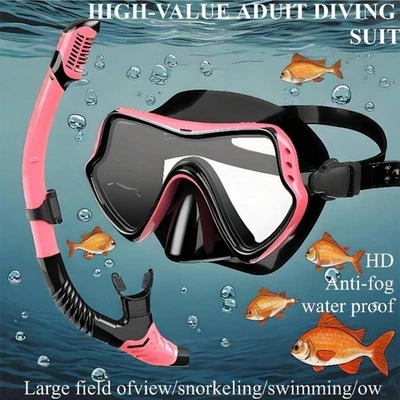 Diving Mask&Snorkels Anti-Fog Goggles Adults Diving Swimming Snorkeling Tube Set - image 1 of 4