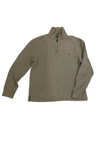 Polo Ralph Lauren green half zipper knit top sweater S - Picture 1 of 5
