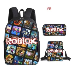 3 set cartoon Roblox Game Dreamy Children KidsCollege Backpack 3 Pieces Set 2023 - Picture 1 of 7
