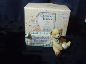 1991 Cherished Teddies 951005 Store Signage Plaque Bear Figurine WITH BOX - Picture 1 of 2