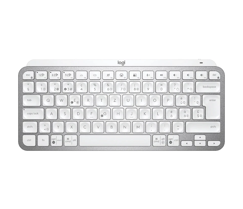 Logitech MX Keys Mini Kabellose Tastatur, Pale Grey, WEIß, SCHWEIZ  #GBR - Bild 1 von 4