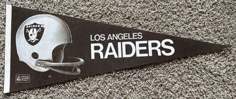 Vintage Los Angeles Raiders Pennant 1980s Cover