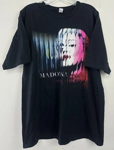 RARE 2012 Madonna The MDNA 2012 Tour Concert Black Graphic Print T-Shirt Size XL - Picture 1 of 7