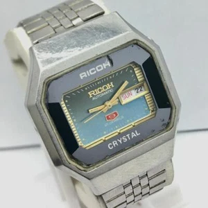 Ricoh Crystal 9 Automatic 061842 Day/Date Vintage Men’s Watch - Picture 1 of 11
