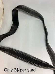 Elegant black Embroidered Mesh Lace Ribbon - 2 Inches Wide, High-Quality - Picture 1 of 3