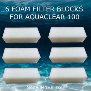 6 FOAM FILTER PADS FOR AQUACLEAR 110 / 500 FREE SHIPPING! MADE IN USA!!! A-623 - Picture 1 of 3