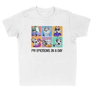 Bluey Muffin Emotions Youth T-Shirt Kids Tee - Picture 1 of 4