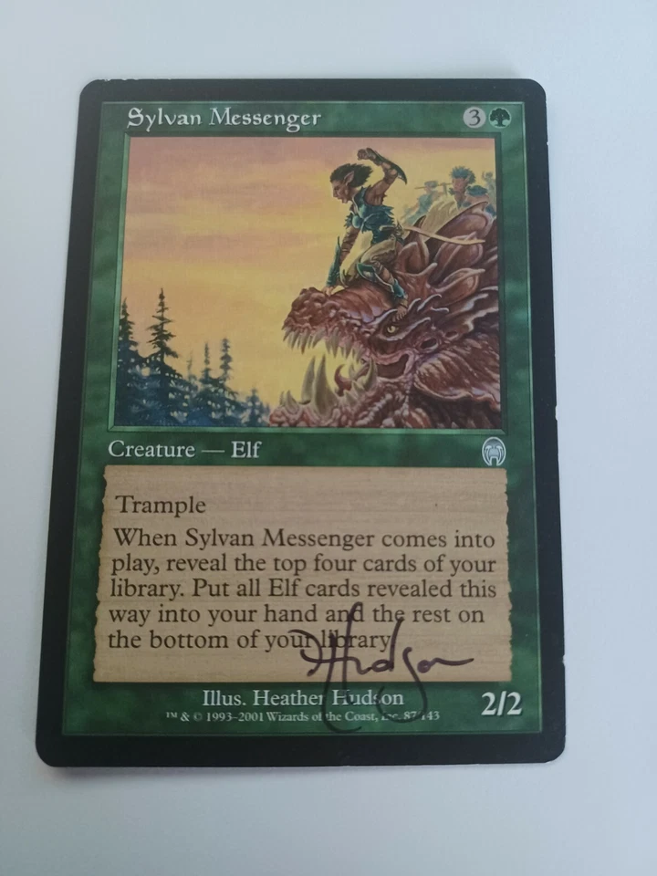 Sylvan Messenger Apocalypse Ed Signed by Heather Hudson MTG Magic - Image 1 of 1