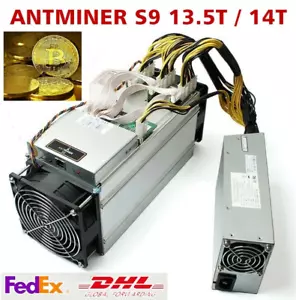 BTC BCH Bitcoin AntMiner S9 13.5T S9i S9j 14T w/1800W PSU Miner Power Supply - Picture 1 of 6