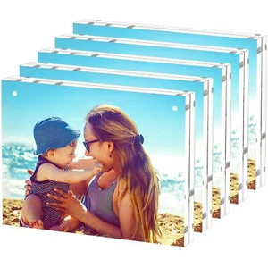 HELPLEX Acrylic Frame, 5 Pack 8.5x11 Acrylic Picture Frames, 24mm Thicker - Picture 1 of 7