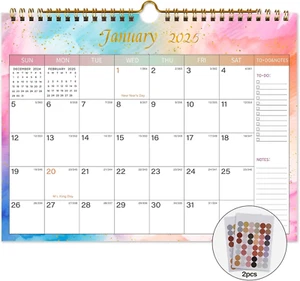 2025-2026 Calendar - Includes January 2025 to June 2026 -18 Monthly Wall Calenda - Picture 1 of 7