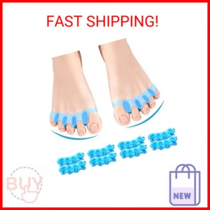 8 PCS Professional Toe Separators. Juzure Silicone Toe Spacers to Correct Bunion - Picture 1 of 2