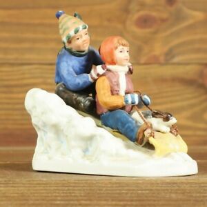 1983 Norman Rockwell Museum Figurine " Downhill Racer"